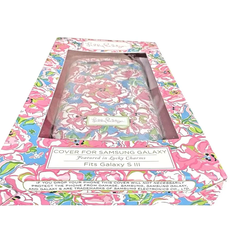 Lilly Pulitzer Samsung Galaxy SIII Phone Cover Floral Pink Blue 
